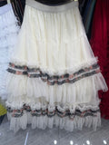 The Lace Net Dress In The Long Commuting Skirt High Waist Thin And Fluffy Skirt A Skirt