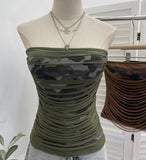 Real Shot A Word On The Shoulder Of The Woman With Chest Pad Anti-Skid Bar Camouflage Print Cut Net Yarn Tector Vest Sling Belt 1318
