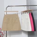Long-Term Goods Small Fragrant Wind Coarse Flowers A Short Skirt Women High Waist Thin Skinny Bag Hip Half-Body Skirt 8996