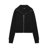 Clip Long Sleeve Zipper Gripping Jacket 4174816 High-Waisted Elastic Trousers 4174817 Set