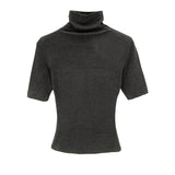 Korean Simple Half-High-Neck Short-Sleeved T-Shirt Female Commuter New Summer Slimming Inside And Bottom Shirt