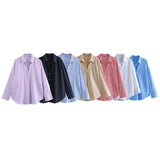 New Women's Clothing Printed Silk-Sense Silk-Sense Sex Shirt Women 4387036 In Autumn
