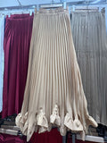 Specially For Women's Clothing New Temperament With Heavy Industry Petals Wood Ear 100 Folded Skirt