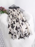 Three-Dimensional Butterfly Net Dress 2025 New Large Swing A Word Umbrella Skirt In The Long Skirt Women's Autumn And Winter Live Explosion