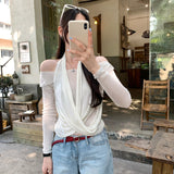 Lyselle Tiansian Two-Piece Long-Sleeved T-Shirt Girl 2026 Spring New Cross-Over Top