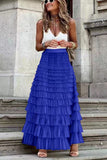 2025 Summer Explosion Fashion Mesh Cake Half-Dressed Dress Woman
