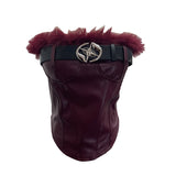 Real Shooting Millennium Babes Hair Splicing Pu Leather Belt Brae Waistcoat With Chest Cushions With Short Shirt 1351