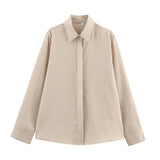 Spring 2025 New Set Women's Long-Sleeved Shirt Top Broad Leg Trousers Loose Design Sense 4786090