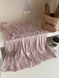 French-Style Escape Rope Island Ice Silk And Folded Skirt Women's Summer Gentle Holiday Style A Word Umbrella Skirt