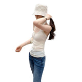Unique And Beautiful Beautiful Back Sleeveless Small Vest Women's Summer 2025 New Hot Girls Wearing Hanging Neck Slings