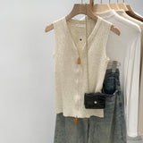 Commuter Loose Thin Zipper V Collar Sleeveless Vest Women Wear 2026 New High-End Small Shirt