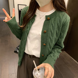 Vintage Loose Silk Sweater Women's Autumn And Winter 2025 New Simple Warm Knitted Cardigan Jacket