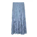 Long-Long Crumbilled Skirt Women's Dance Dress Korean High Temperature Folding Folded Skirt Flowing Folding Skirt