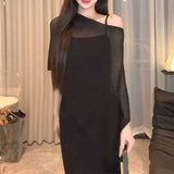 Design Sense Irregular Cloak Shawl Sunscreen Women Spring And Summer Loose Lazy Thin Ice Silk Knitted Shirt Top