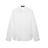 Spring 2025 New Set Women's Long-Sleeved Shirt Top Broad Leg Trousers Loose Design Sense 4786090