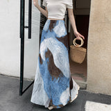Vintage Tie-Dye Fishtail Skirt Half-Dress Girl Summer 2026 New Slimy-Skinny A-Word Ass Long Skirt