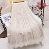 Dress Gentle Fairy Design Feeling Bow Net Autumn Winter Display Thin Waist Half Body Skirt 0883