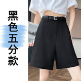 Mid-Trousers Tiansi Linen Thin Five-Point Trousers Summer High-Waist New Shorts Casual A-Legged Trousers Female Trend