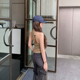 Korean Chic Chic With A Chest Pad Hanging Neck Vest 2026 Summer New Design Feels The Back Of The Hot Girl Wearing A Top