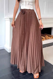 Waist Flower Nails Beaded 100-Fold Skirt Female Slim Skirt Hanging High-Waisted Long Dress 2026 Spring New