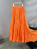 Design Sense Of Irregular Folding High Waist Half-Dress Woman 2025 Summer New Set Of Meat Display Skinny Swing Dress