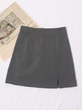 Real-Shooting Half-Dressed New Spring And Summer 2025 New Suit Skirt High-Waisted Hip-Proof Open-Fork Skirt 8871