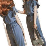 Summer Pet Petting Children Born High Girlfriends Korean Version Of 150Cm Short-Sleeved Casual Pants 150Cm155 Two Sets