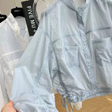 Design A Small Sense Of High-End Cramps Thin-Necked Sunscreen Women's European Summer Loose Short Jacket Jacket