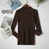 Half-High Collared Bottomed Women 2026 Autumn And Winter New Thin Cloth Cloth With Tight Sweater Slim Thin Knitting Top