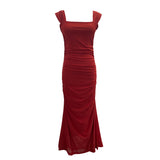 Real Shoot ñÞÖåÍø ¶ÖåÍø Side-Shoulder Vest Dress With Hip Slimming Long Dress With Inner Lining 8831