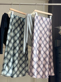 Acetate Faucate Lattice Half Skirt Girl Spring Summer New Temperament Slim High Waist Hanging Feeling A Word Fishtail Skirt