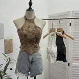 Thai Babes Hanging Neck Slings Slings Tlit Holes Made Old Bare Back Short With Thoracic Tops 1663