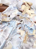 Oil Painting Style Half Dress Women's Spring And Summer 2025 New Hanging Flower Skirt High Waist Thin A Word Chiffon Skirt Long