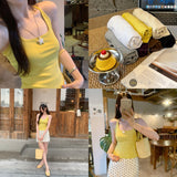 Unique And Beautiful Self-Looking U-Necked Word Vest T-Shirt Women Wear 2026 New Thai Beauty Small Sling