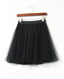 Summer Net Yarn Short Skirt Girl Small A Skirt 2025 Color Half-Dress Skirt Slimy Fairy Fluffy Skirt