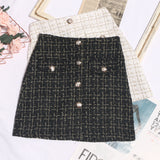 Small Fragrant A-Dress Dress Girl 2025 Autumn And Winter Silver Silk High-Waisted Lattice In Super Fire Bag Hip Skirt 8891