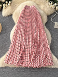 Korean Version Of The Wave Point 100 Folded Skirt Elegant Half Dress Women High Waist Thin A Word Long Dress Commuted Temperament Skirt