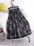 Leaf Embroidery Half-Dress Autumn And Winter Girl 2025 New Korean Version Of Fashion Hanging Mesh A-Word Swing Long Skirt