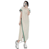 Fat Mm2025 New European Version Of The Design Feel The Fork Dress Size 300 Pounds Of Loose Thin Dress Summer