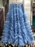 Explosion Design Sense High-End Mesh Heavy Industry Super Swing Dress Thin Croake Gorgeous Cake Skirt