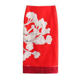 2025 New Women's Fashion Linen-Blend Print Dress 2394119
