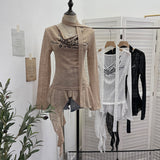 Real Shooting Retro Irregularly Hollow Knitted Jersey Dress Girl With Hottie Word Shoulder Collar Blouse 8101