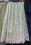Heavy Industry Embroidery Net Yarn Half-Dress Women's Autumn 2025 New Medium-Changed Embroidery Dress Grand Embroidery Dress