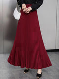 The Long Dress Dress Of The Bowed Dress Woman 2025 Early Spring New High-Waisted Pendant Big Swing Dress Spring And Autumn Color Skirt