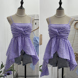 Stupid Irregular Skirt Sling Sling Sling Vest Bohemian Holiday Hottie Sleeveless Top 9223