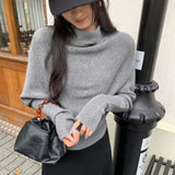 Unique Special Pile Of Long-Sleeved Knitted Shirt Women's Autumn And Winter 2025 New Can Wear Inside And Outside Wearing A White Jacket Sweater