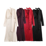 2025 New Women's Fashion Sexy Hot Babes Silk Silk Texture Dress 9973789