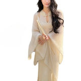 2026 Spring And Summer New Mare Hair Sweater Soft Soft Soft Moonlight Lazy Shawl Knitted Cardigan Dress Woman