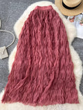 Fairy Half-Body Dress 2026 New High-End Folding Pendant Mesh Dress High Waist Thin A Word Medium Long Skirt