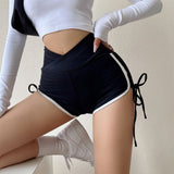 Hottie Style Drawstring Shorts Summer Korean New Fashion High-Waist Pit Slacks Body Elastic Women Hot Pants Tide
